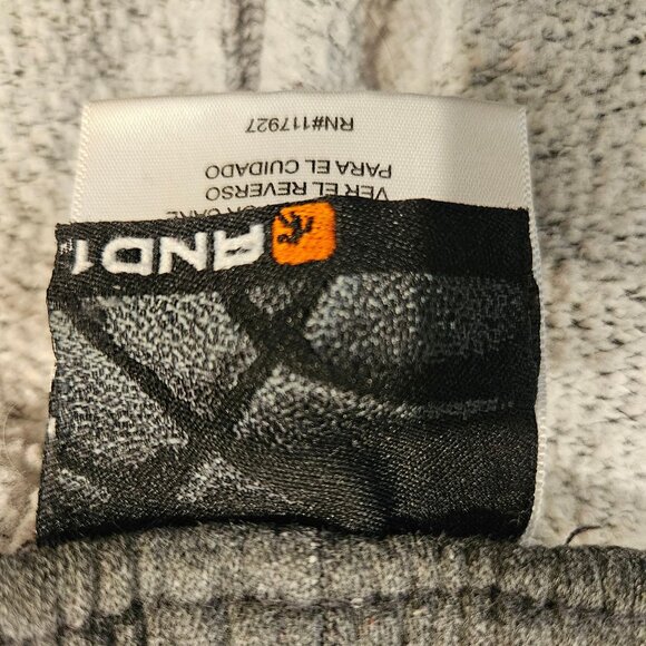 AND1 Mens L Heather Grey Cargo Sweatpants Gym Athleisure Athletic Work Out 90s - Picture 4 of 15